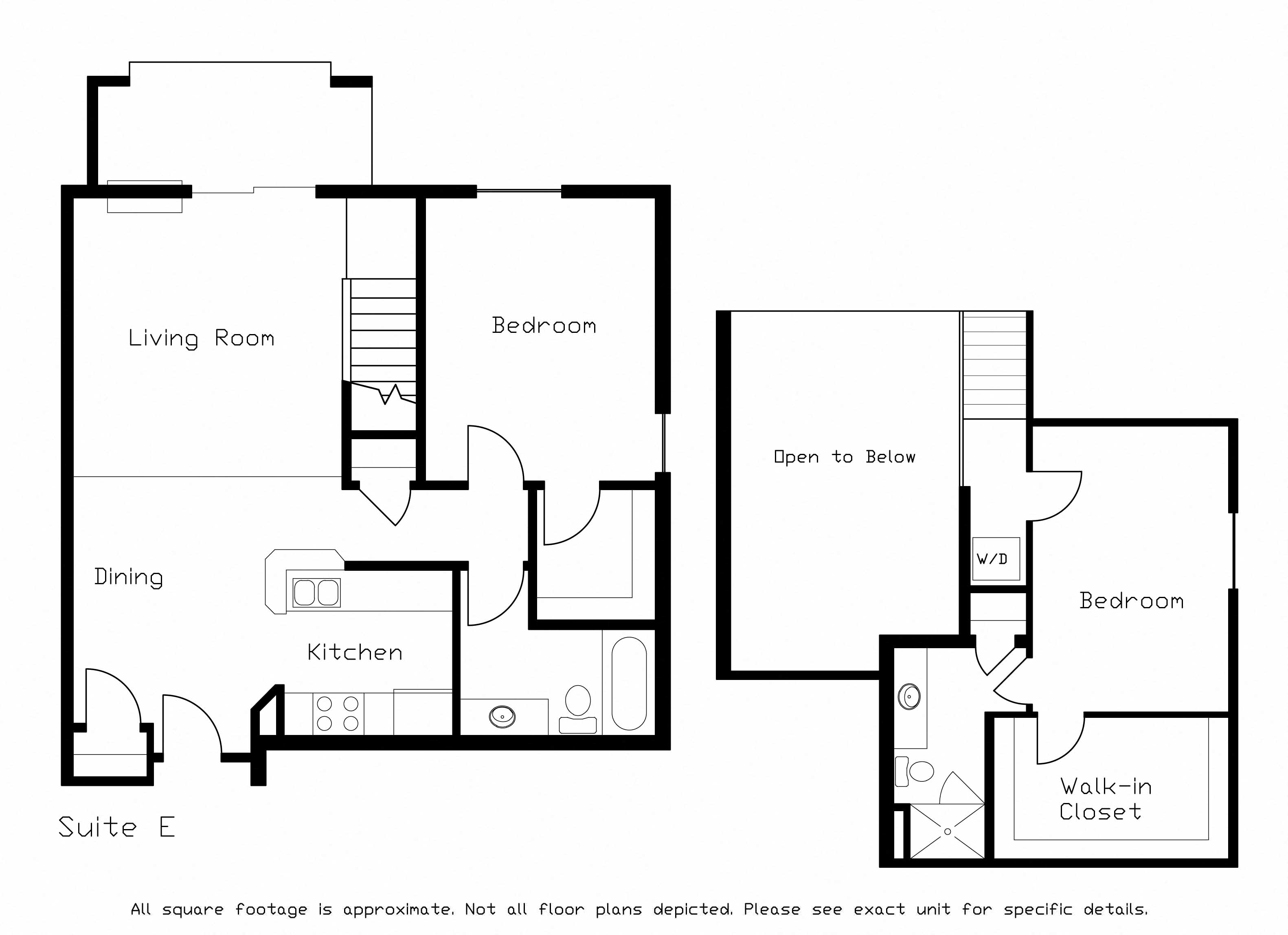 Floor plan for 2 beds, 2 baths, 1180 sqft